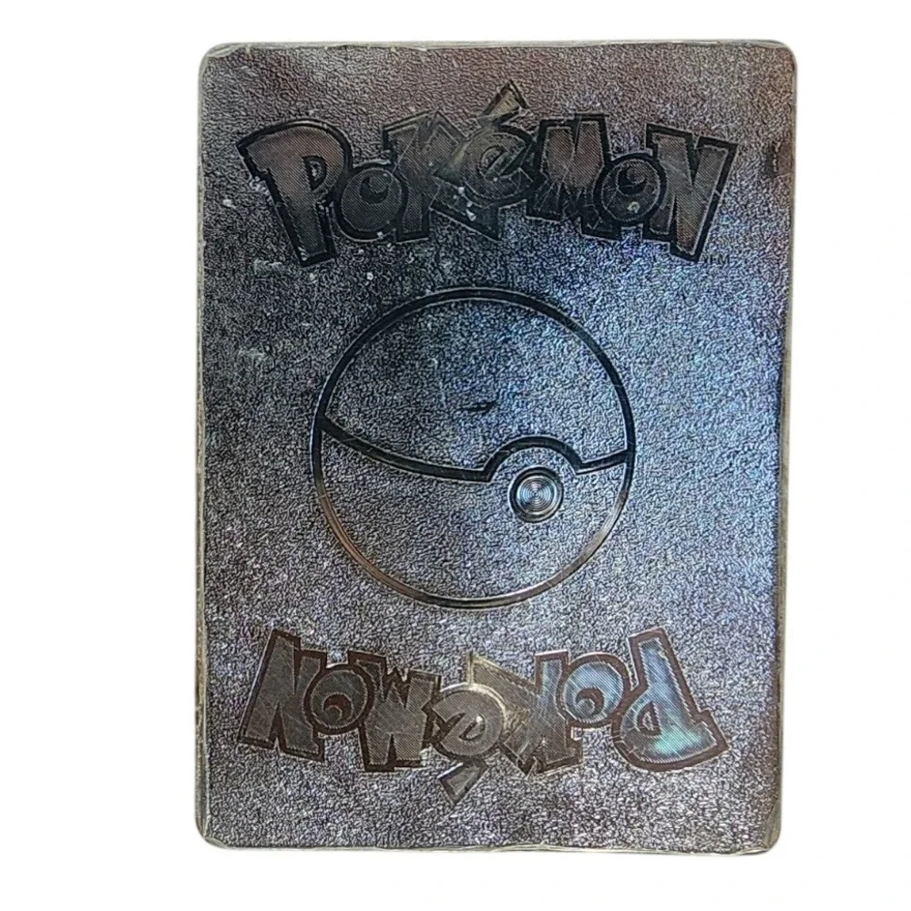 Pokemon Pikachu Mega Lucario Cosplay Metal Card Silver Textured Fan Art TCG 009